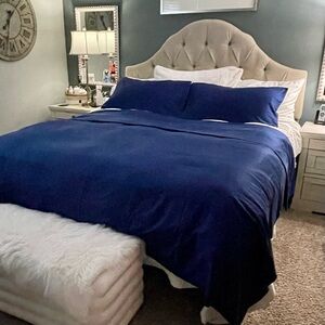 Dark blue Duvet Cover King size duvet cover with two shams